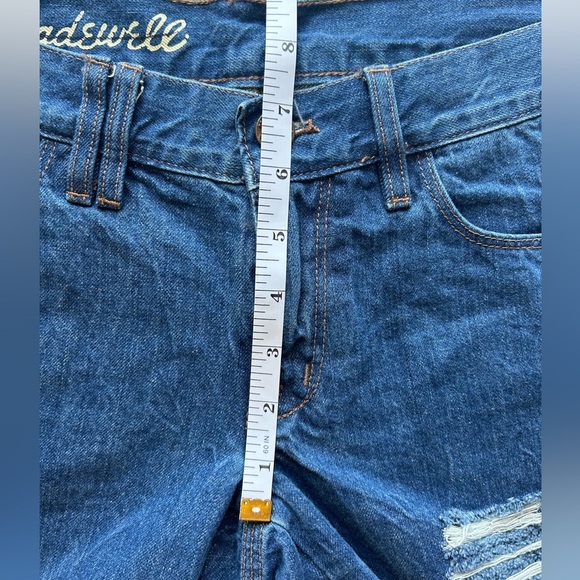 Madewell Denim Distressed Shorts - Dark Wash - Sz 24 - Picture 4 of 8